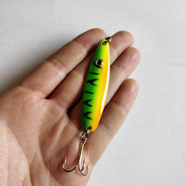 Lime Musky Spoon - Black 'n Blue Bass Tackle Co