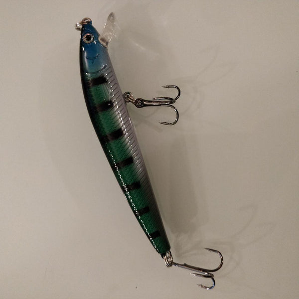 Black Stripe Teal Fade Crankbait 95