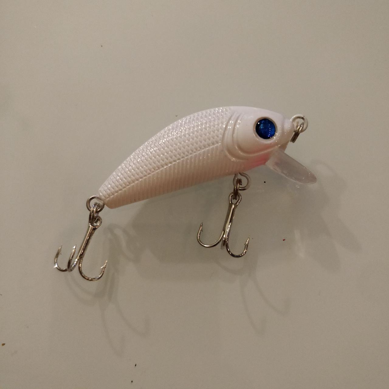 Blue-Eyes White Ghost Bullnose Crankbait - Black 'n Blue Bass Tackle Co