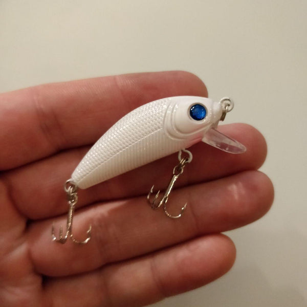 Blue-Eyes White Ghost Bullnose Crankbait - Black 'n Blue Bass Tackle Co