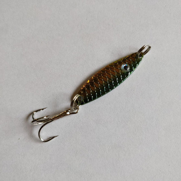 Gold/Green Scaled Spoon - Black 'n Blue Bass Tackle Co