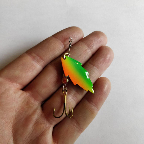 Green/Orange Autumn Spinner - Black 'n Blue Bass Tackle Co