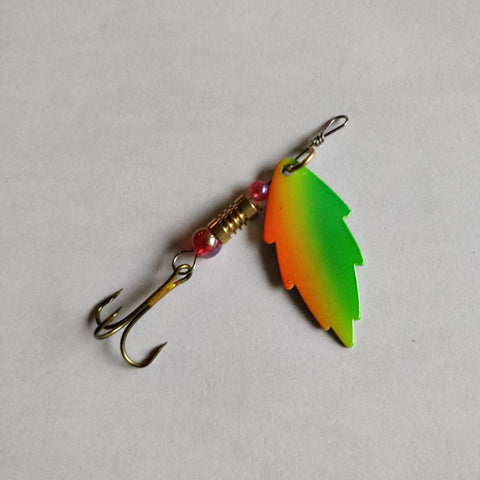 Green/Orange Autumn Spinner - Black 'n Blue Bass Tackle Co