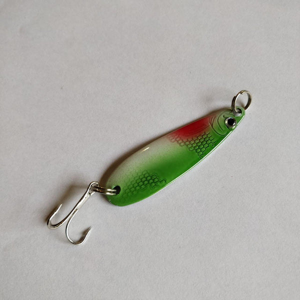 Green/Red Breasted Fish Spoon - Black 'n Blue Bass Tackle Co