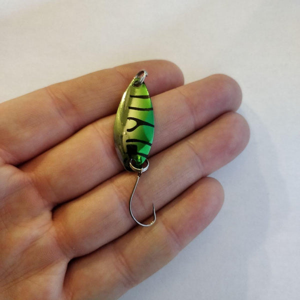 Green Tiger/Green Small Spoon (2 pack) - Black 'n Blue Bass Tackle Co