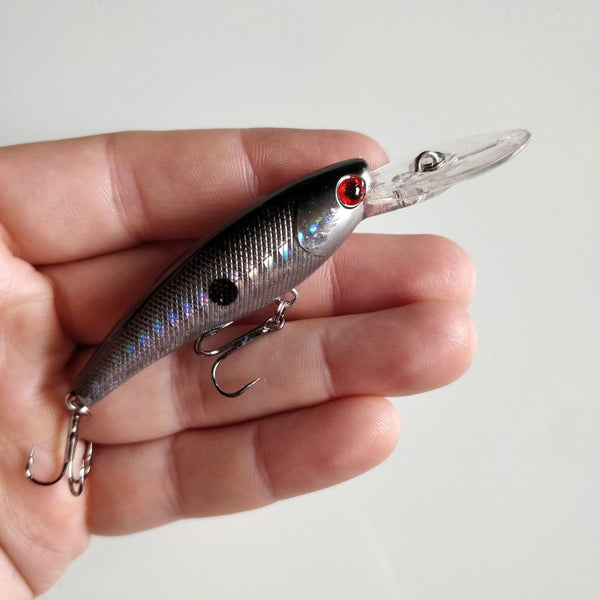 Grey Fade Dot Crankbait - Black 'n Blue Bass Tackle Co