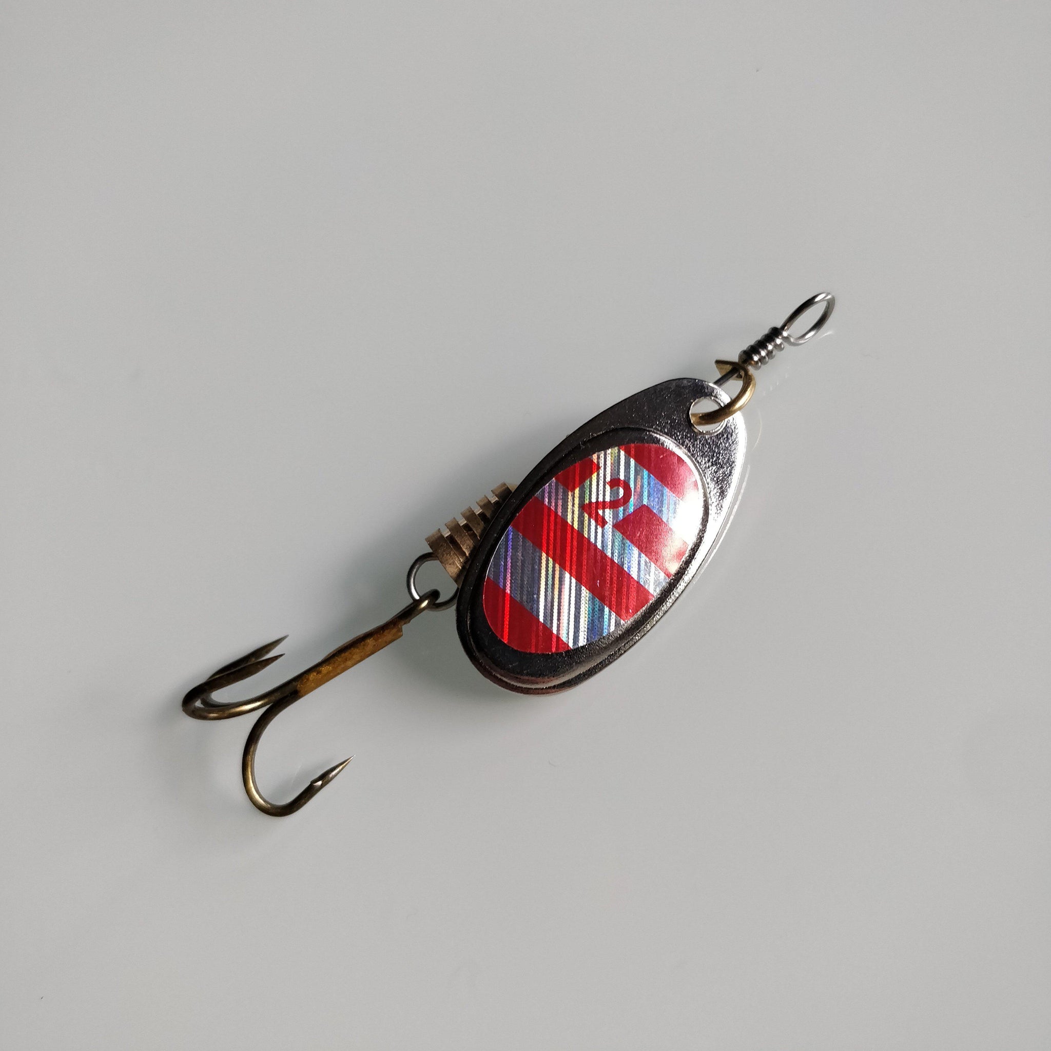 Candy Cane Spinner #2 - Black 'n Blue Bass Tackle Co