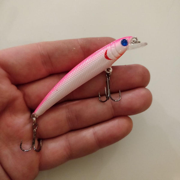 Pink Fade Minnow Crankbait 75