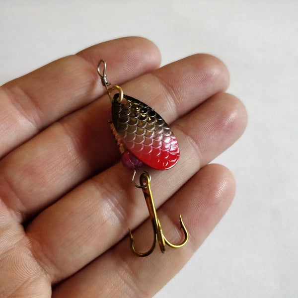 Red/Black Scale Spinner - Black 'n Blue Bass Tackle Co