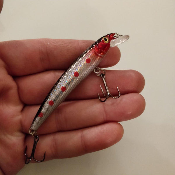 Red Dot Fade Minnow Crankbait 75