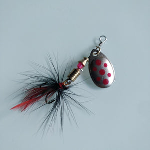 Red Polka Dot Spinner - Black 'n Blue Bass Tackle Co