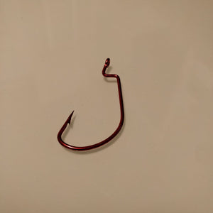 Red Texas Jig Hook - 2/0# (10 Pack)