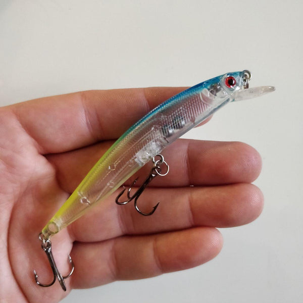 Translucent Blue Yellow Minnow Crankbait 99