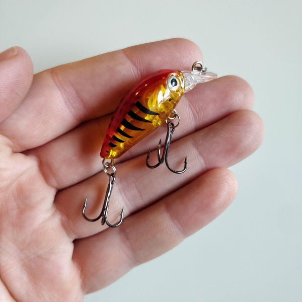 Translucent Orange Red Ridge Crankbait 46