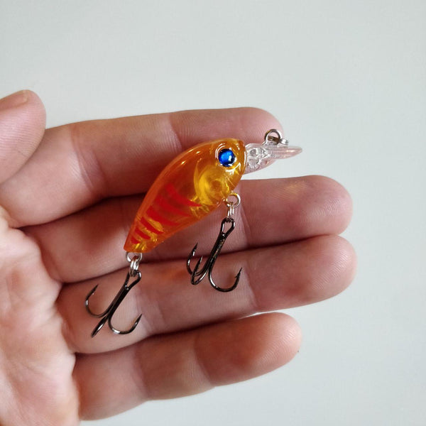 Translucent Orange Red Tiger Crankbait 46