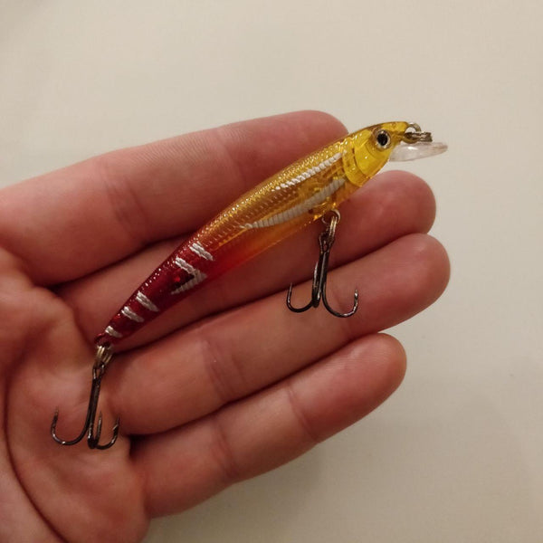 Translucent Tribal Fire Minnow Crankbait 75